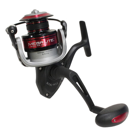 Fin-Nor Mega Spinning Reel - Size 60, 4.3:1 Gear Ratio, 37" Retrieve Rate, 23 lb Max Drasg, Left Hand, Clam