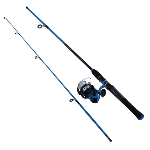 Splash Spinning Combo - Blue, 20sz, 5.3:1 Gear Ratio, 6' Length, 2 Piece Rod, 4-8, Ambidextrous