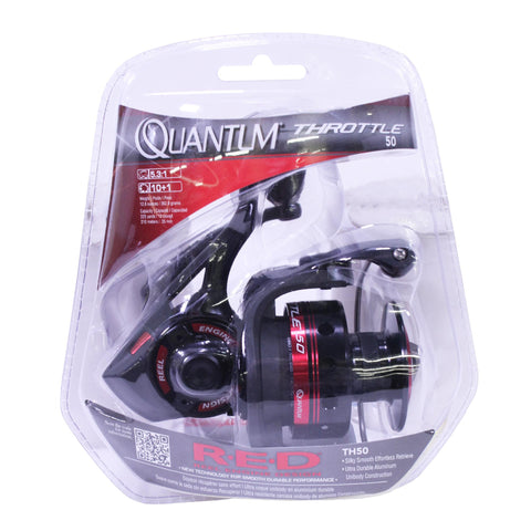 Throttle Spinning Reel - Size: 50, 5.3:1 Gear Ratio, 36" Retrieve Rate, 11 Bearings, Left Hand, Clam Pack