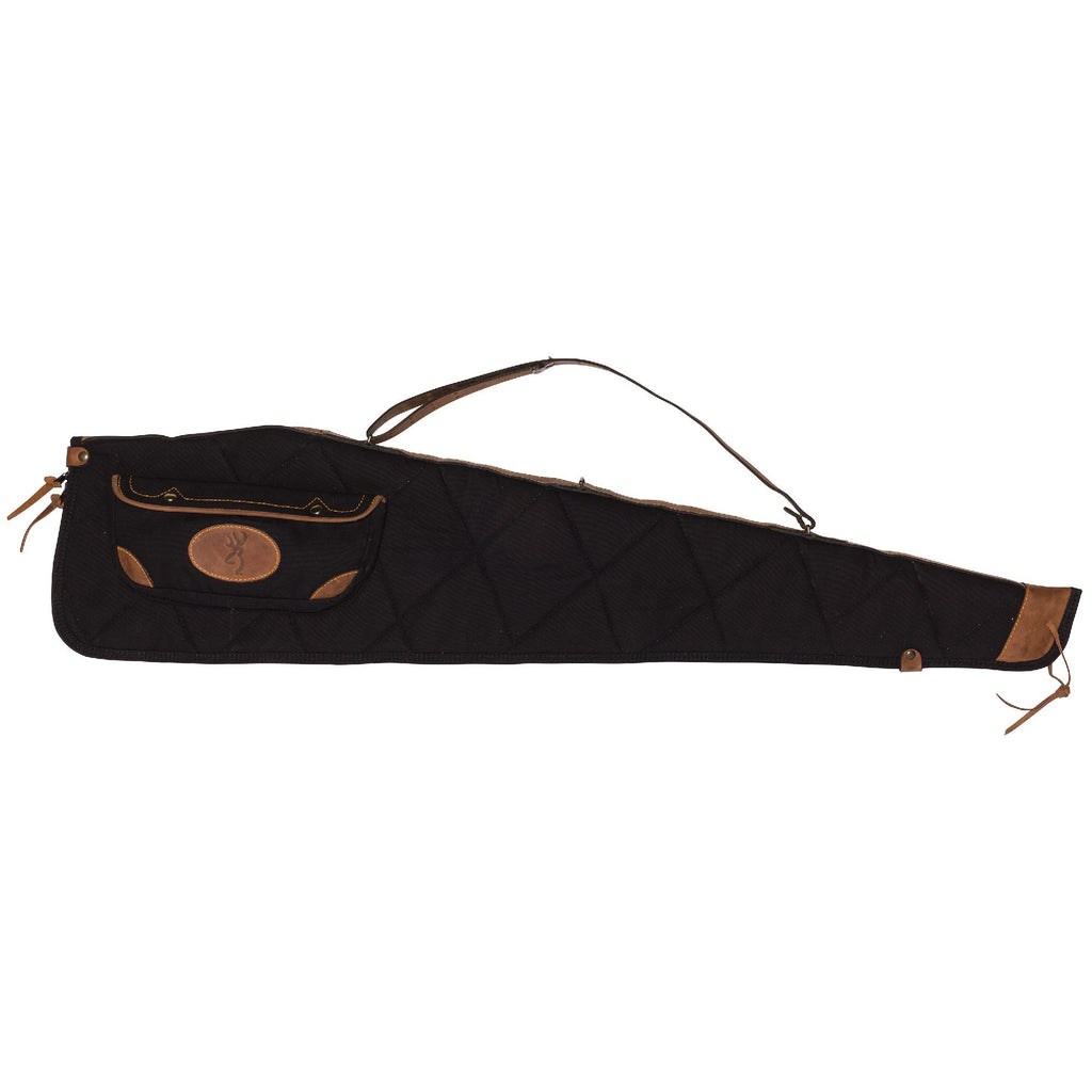 Lona Case - 48", Canvas-Leather Rifle Case, Black-Brown