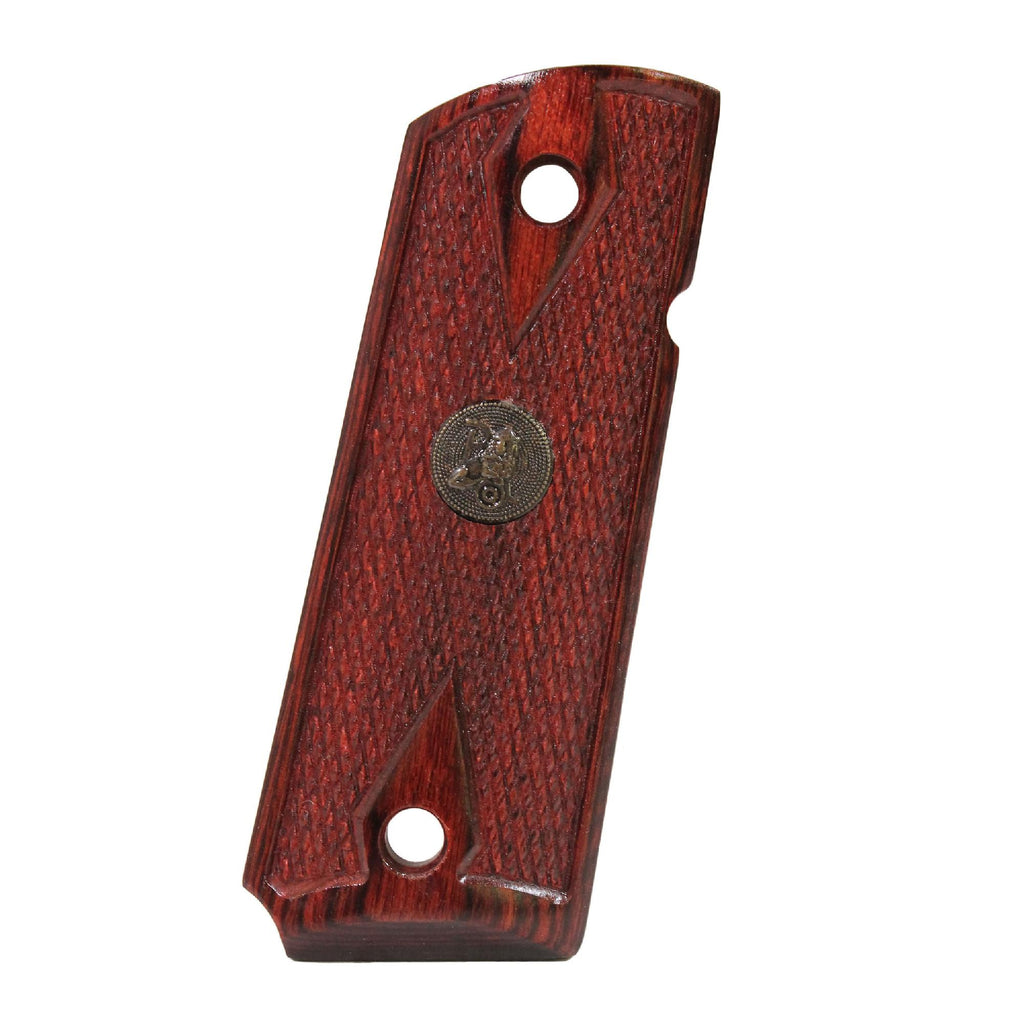 Renegade Wood Laminate Pistol Grips - 1911 Officer, Rosewood Double Diamond