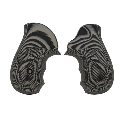 G-10 Tactical Pistol Grips - Ruger SP101, Checkered, Gray-Black