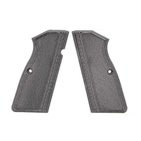 G-10 Tactical Pistol Grips - Browning Hi Power, Checkered, Gray-Black