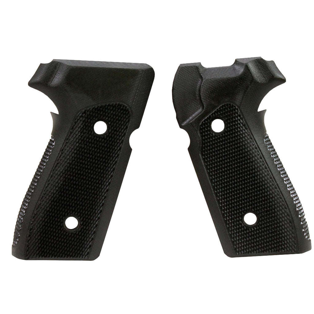 Sig P225-A1 Grip - Checkered G10, Solid Black