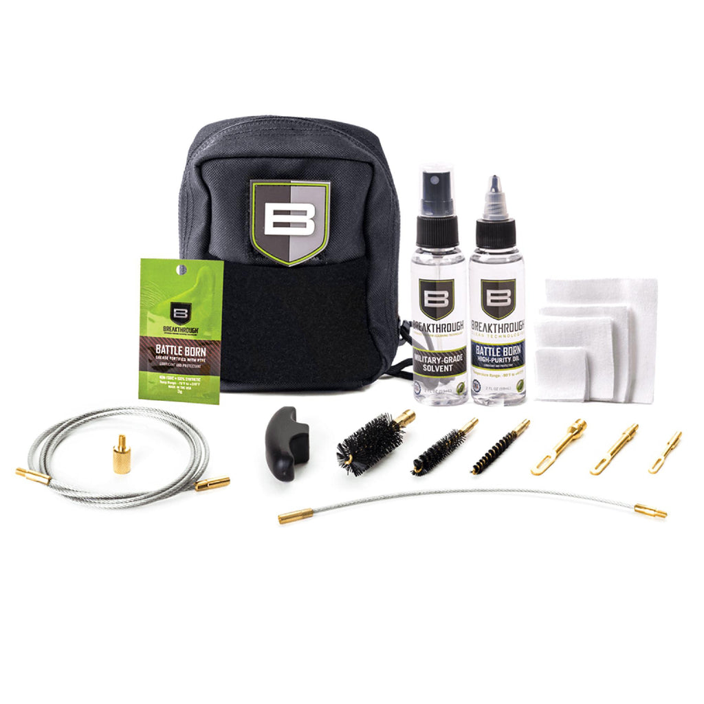 Cleaning Kit - QWIC-3G Pull Through, Solvent-Oil-Grease, Brushes-Patch Holders. and ect.