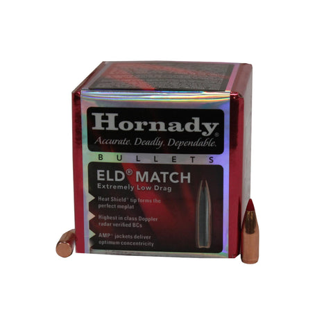 22 Caliber Bullets - (.224), 52 Grains, ELD Match, Per 100