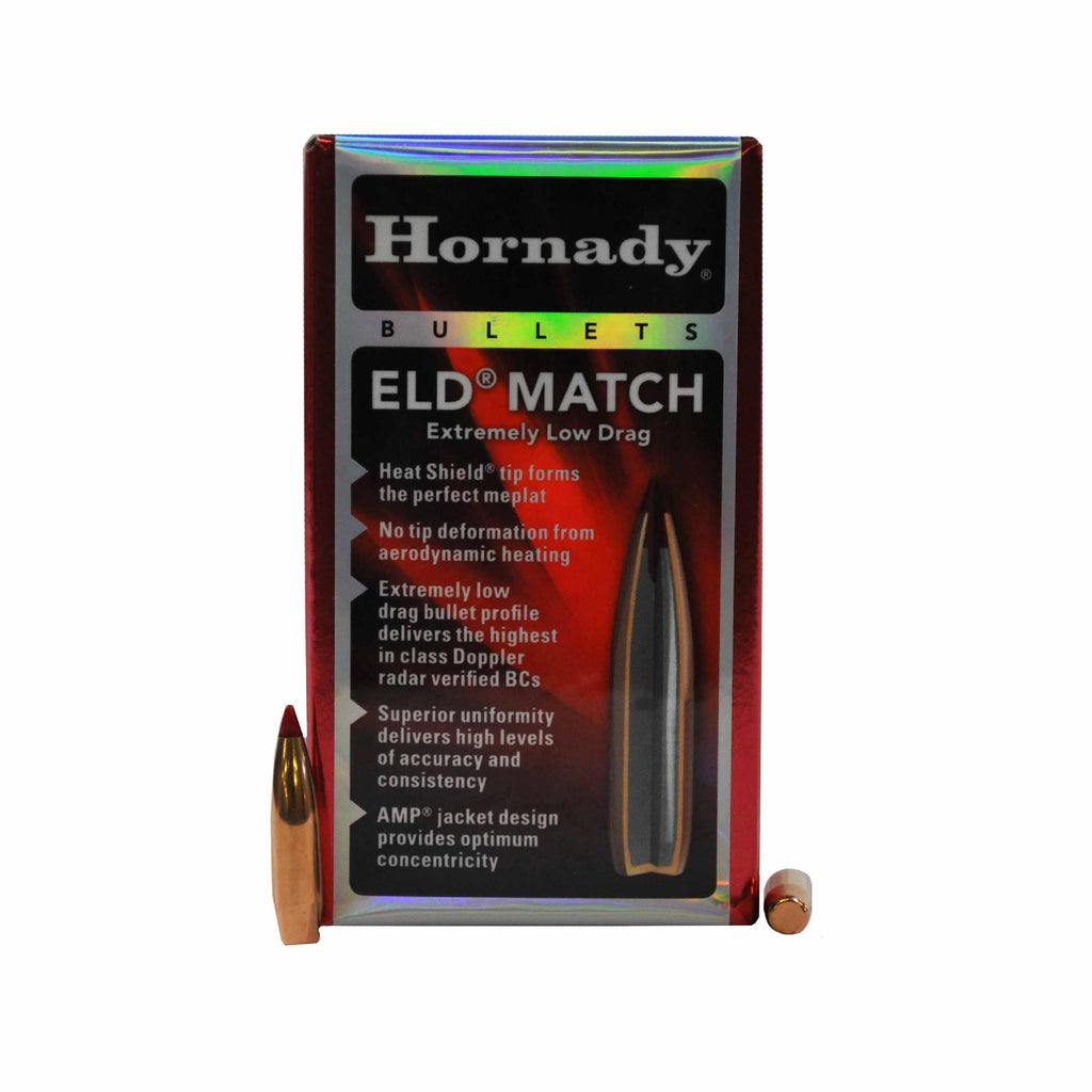 22 Caliber Bullets - (.224 Diameter), ELD Match, 73 Grains, Boat Tail, Per 100