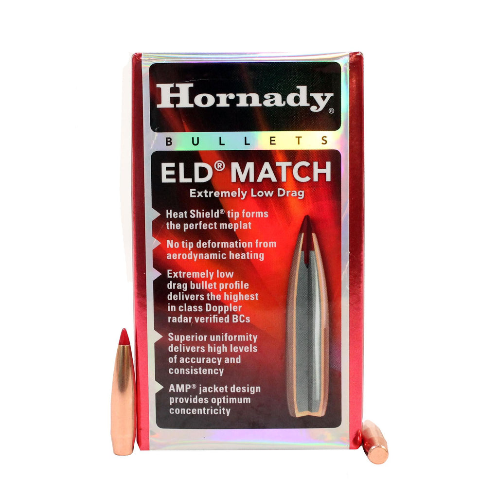 22 Caliber Bullets - ELD Match, (224 Diameter), 75 Grains, Boat Tail, Per 100