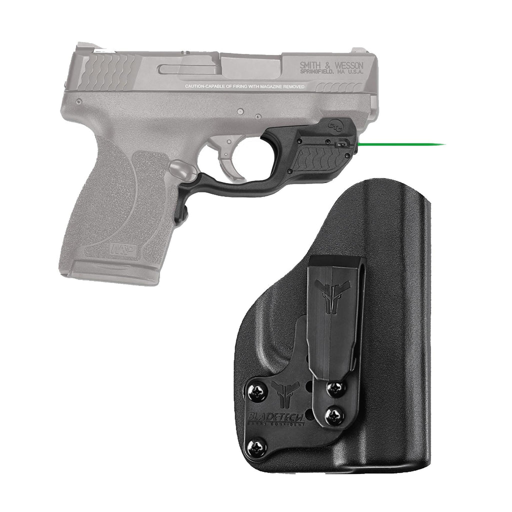 Laserguard - Smith & Wesson M&P 45 Shield, Green Laser with Blade Tech Holster, Clam Package