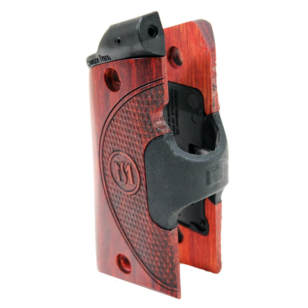 Master Series Laser Grips - 1911, Compact Rosewood, Green Laser