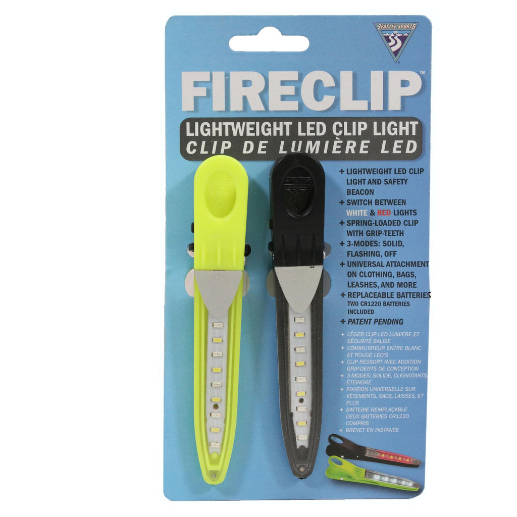 Fire Clip LED Light, Green-White. 2 Pack