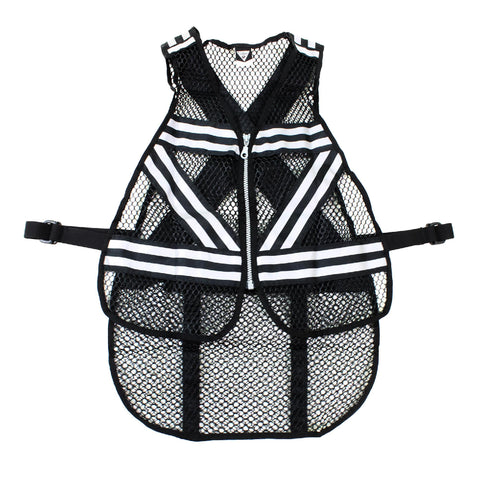 Cycling Safety Vest - Black-White