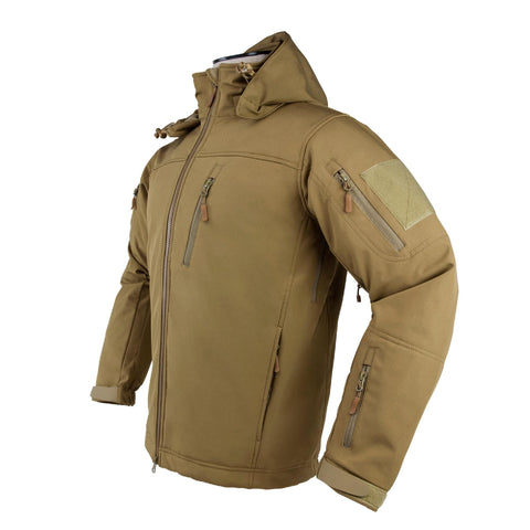 Trekker Jacket - Small,  Tan, Polyester Outside, Micro Fleece Inside