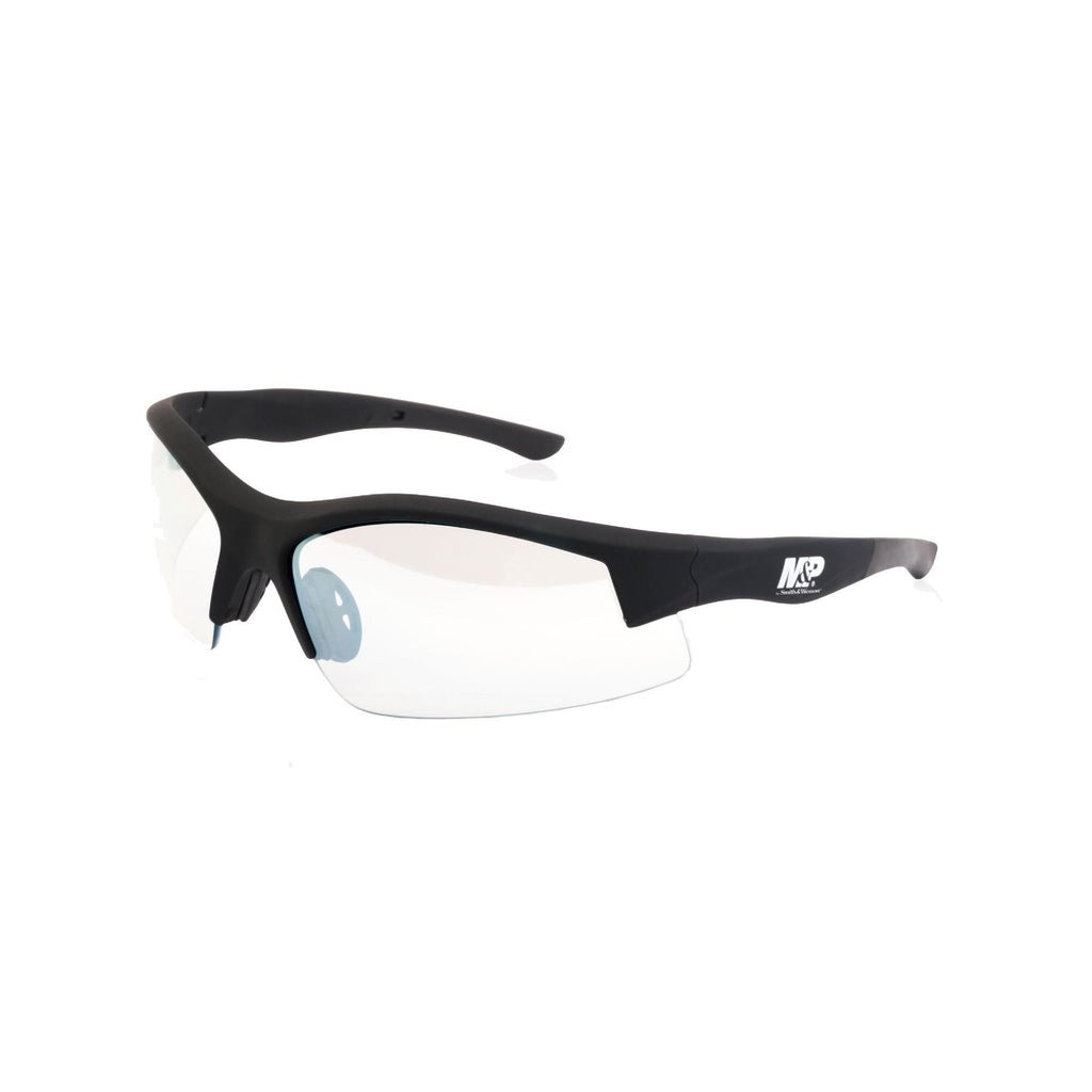 M&P Super Cobra Shooting Glasses - Black Frame, Clear Mirrored Lens