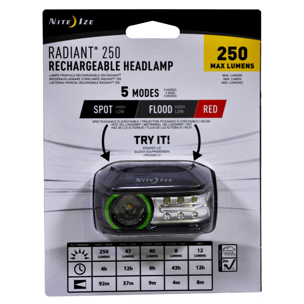 Headlamp - Radiant 250 Rechargeable