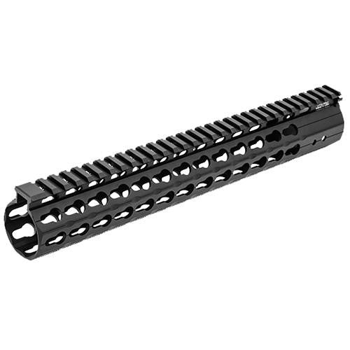 UTG Pro Keymod Compat Super Slim Free Float Rail - 13", M&P 10, Black