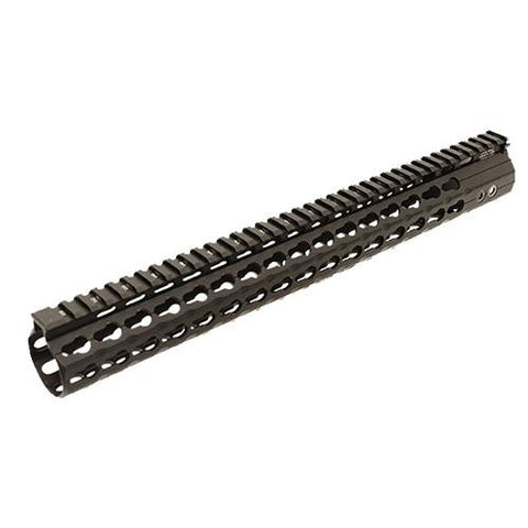 UTG Pro Keymod Compat Super Slim Free Float Rail - 15", M&P 10, Black