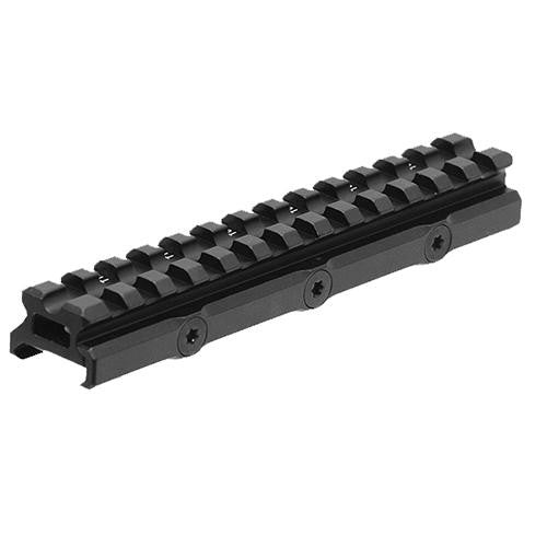 UTG Super Slim 20 MOA Elevated Picatinny Mount, 13 Slot, Black