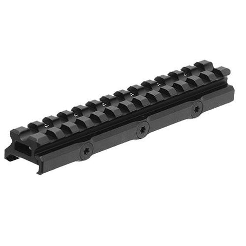 UTG Super Slim 20 MOA Elevated Picatinny Mount, 13 Slot, Black