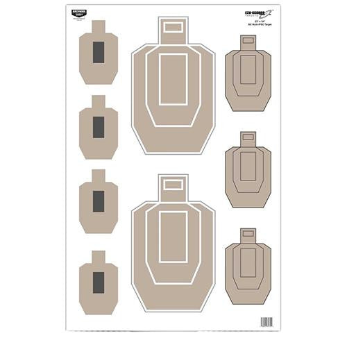 Eze-Scorer Target - 23"x35" , Multi IPSC Pratice, Per 100