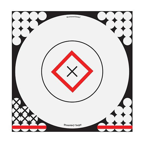 Shoot-N-C 17 1-4" White-Black Diamond Targets - Per 5