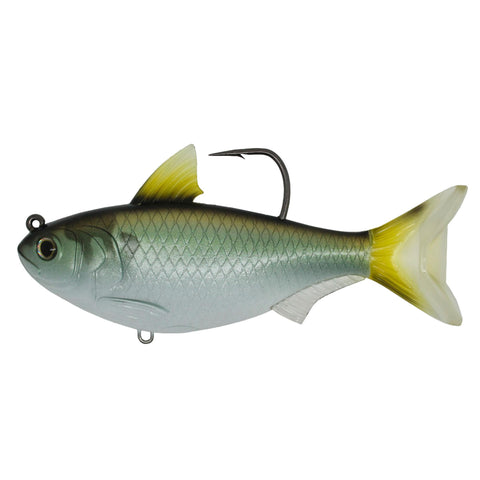 Gizzard Shad - Freshwater, 5 1-2", 9-0 Hook, Medium-Slow Sinking, Green-Bronze