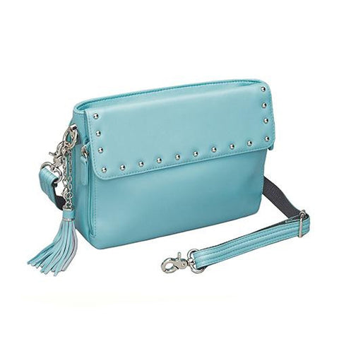 Lambskin Cross Body - Clutch, Ice Blue