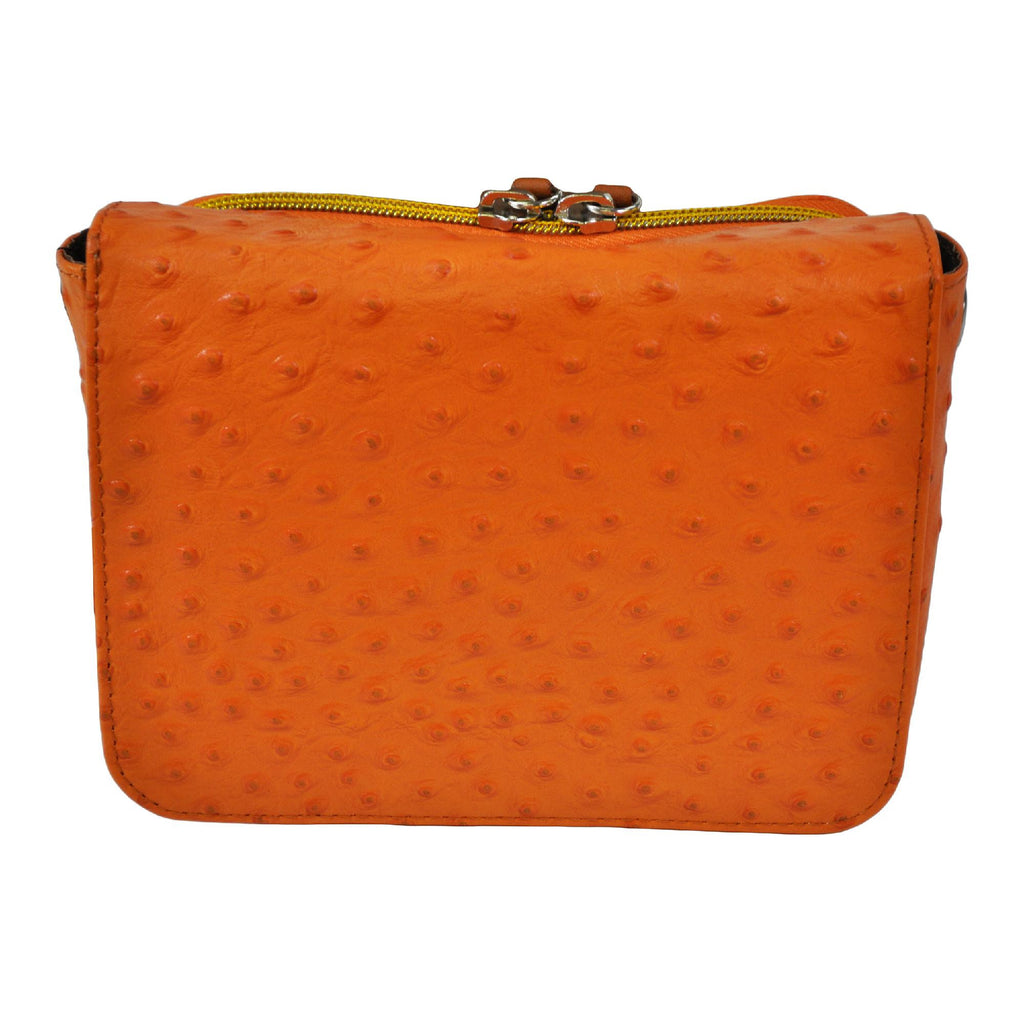 Cross Body Organizer - DeBoss Cowhide, Orange