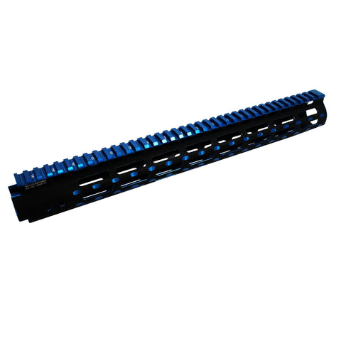 UTG Pro M-Lok AR15 15" Super Slim Rail - Black-Blue