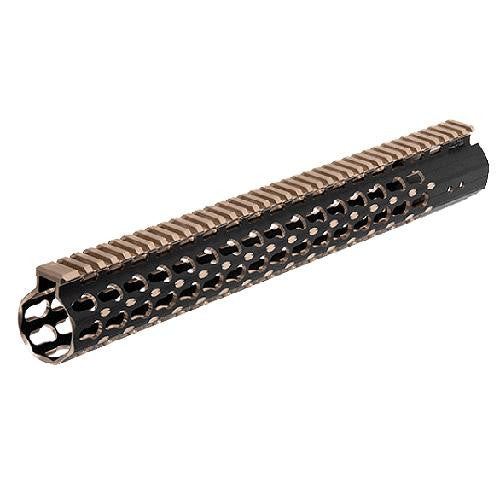 UTG Pro M-Lok AR15 15" Super Slim Rail - Black-Bronze