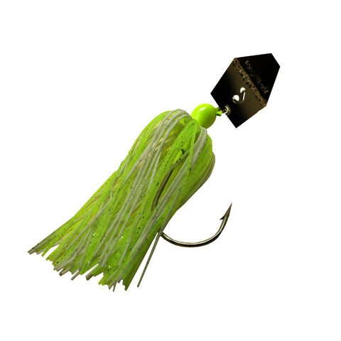 ChatterBait Original Lures - 1-4 oz Weight, 5-0 Hook,  Chartreuse-White-Gold Blade, Per 1