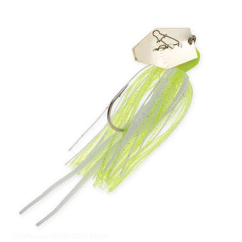 ChatterBait Original Lures - 3-8 oz Weight, 5-0 Hook,  Chartreuse-White-Gold Blade, Per 1