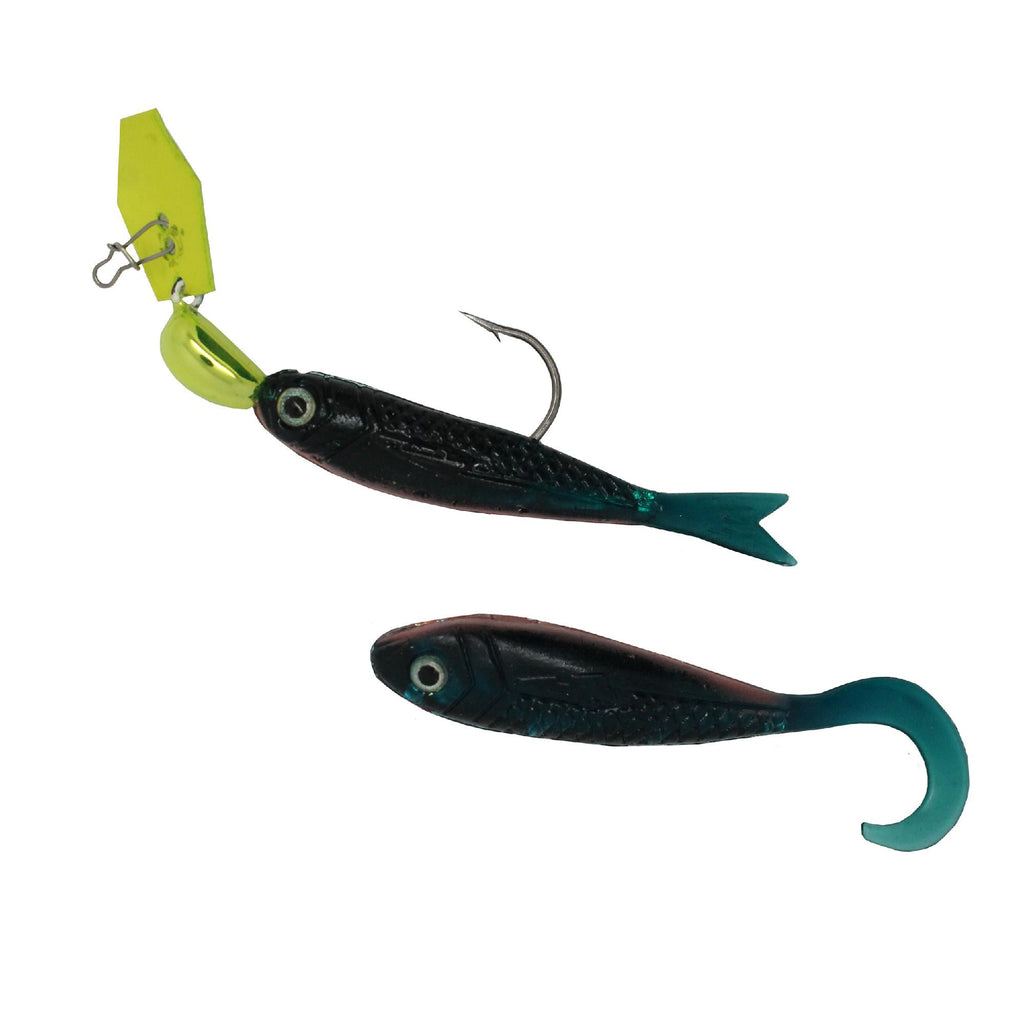 ChatterBait Flashback Mini Lures - 3-16 oz Weight, Chartreuse- Fire Tiger, Per 1