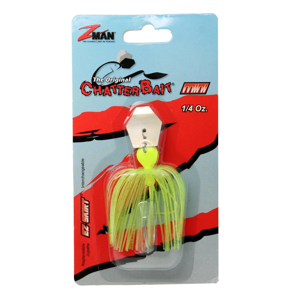 ChatterBait Mini Lures - 3" Length, 1-4 oz Weight, Chartreuse, Per 1