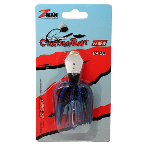 ChatterBait Mini Lures - 3" Length, 1-4 oz Weight, Blue-Black, Per 1