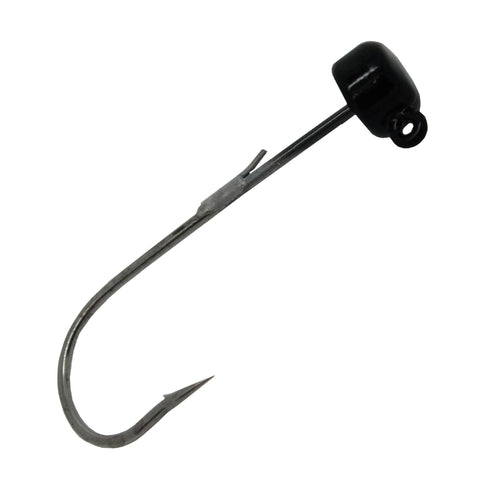 Power Finesse Shroomz Hooks - 1-10 oz Weight, 3-0 Hook, Black, Per 3