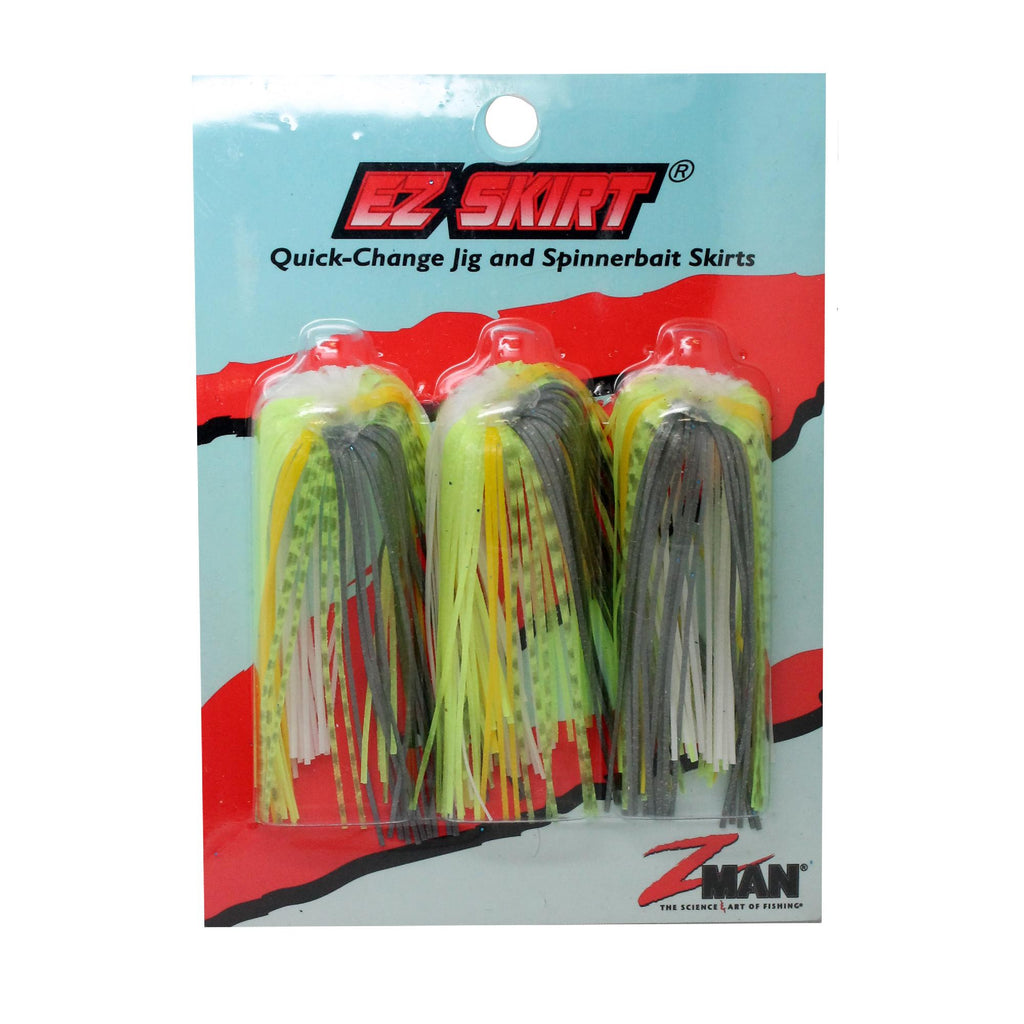 Ez Skirt Lures - 2 3-4" Size, Chartreuse Sexy Shad, Per 3