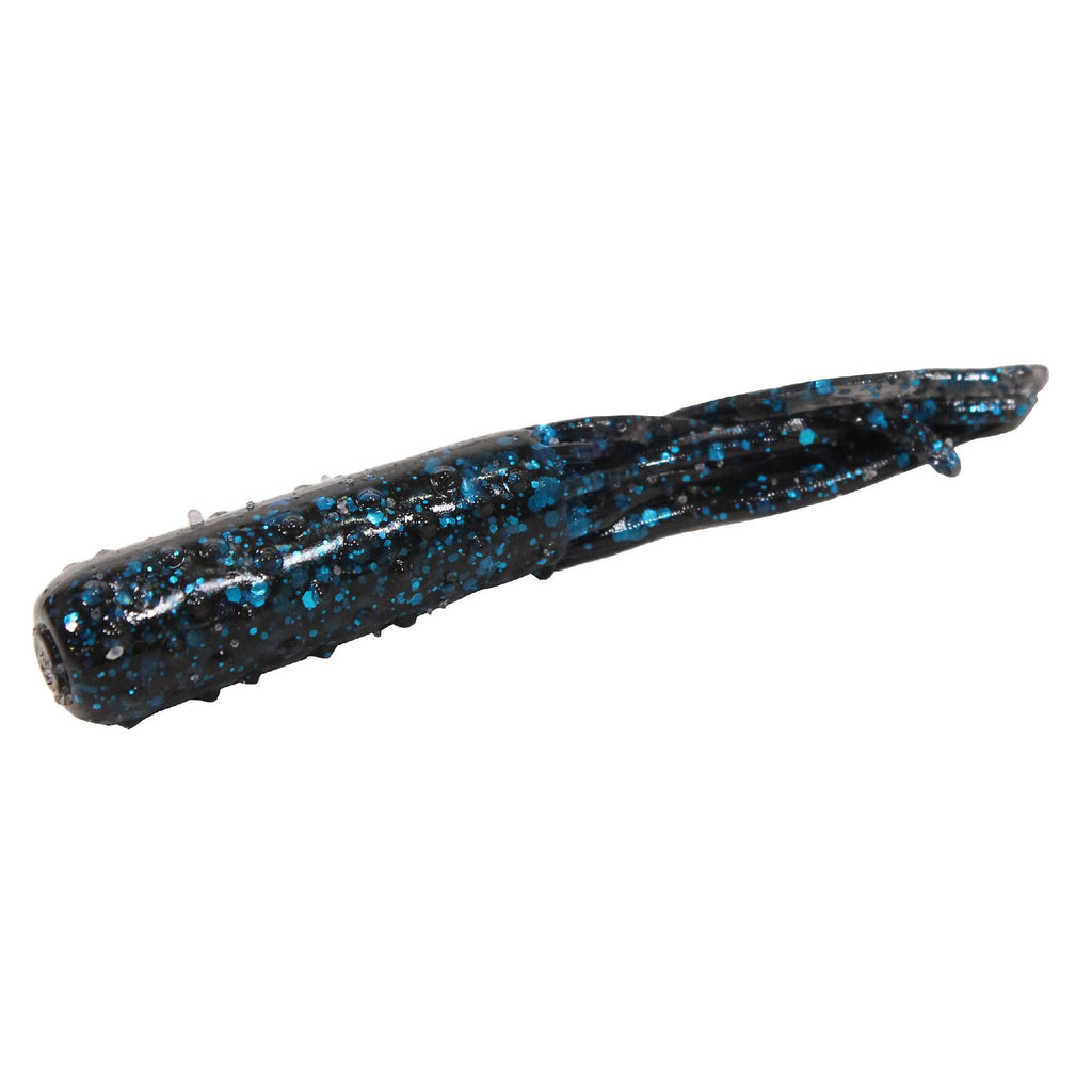 TRD Tubez Lures - 2 3-4" Length, Black-Blue Flake, Per 6