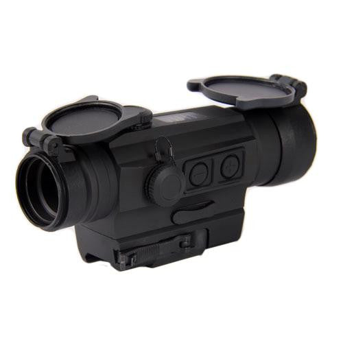 Red Dot Sight 1x, 30mm Tube - 2 MOA Dot, Weaver-Style Mount Solar-Battery Powered, Matte Black