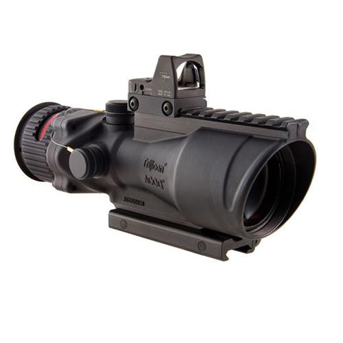 6x48mm ACOG Dual Illumination Scope - - Red Chevron .308 Ball Ret, M1913 Rail, 6.5 MOA RMR Type 2 Sight, TA75 Mount, Blk