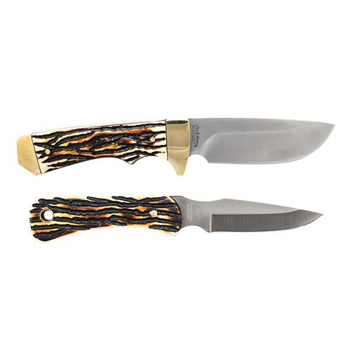 Elk Hunter - - 2 Piece, Drop Point, Caping Full Tang, Fixed Blade, Clam