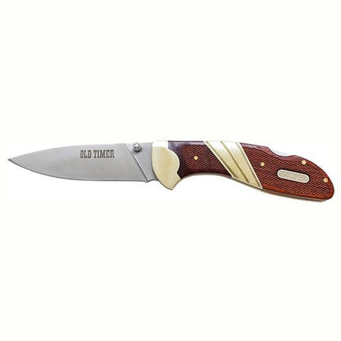 Lockback - - Large Clip Folder, Wood Handle, Trapped