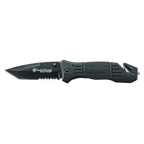 Extreme Ops - - Liner Lock Folding Knife, Partially Serrated, Drop Point Tanto, Boxed