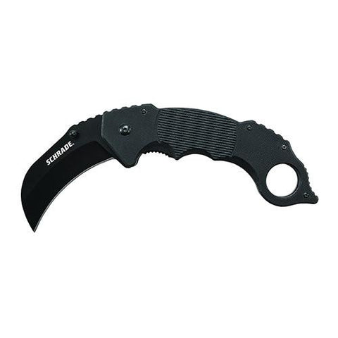 Schrade Liner Lock - - G10 Handle, Karambit Blade, Reversible Clip, Boxed