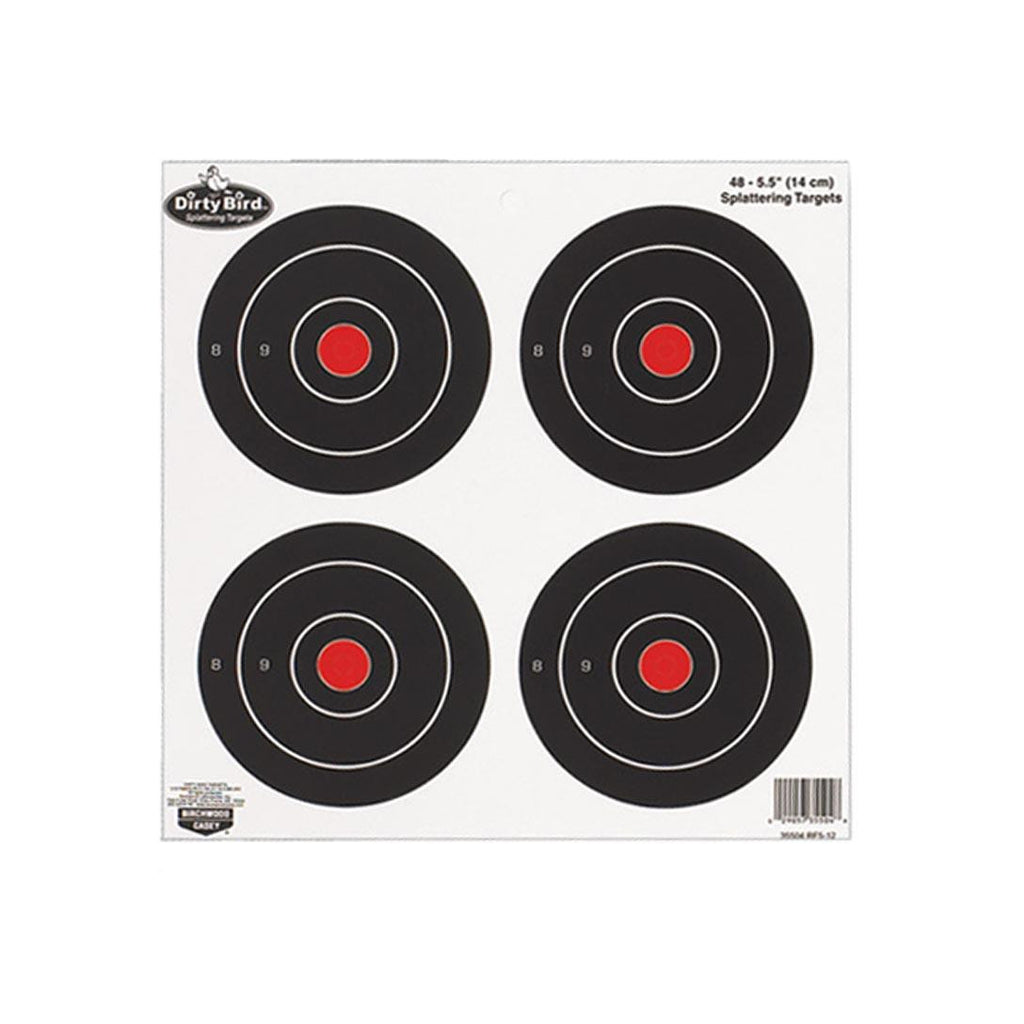 Dirty Bird Paper Targets - 5.5", Round, (12 Pack)