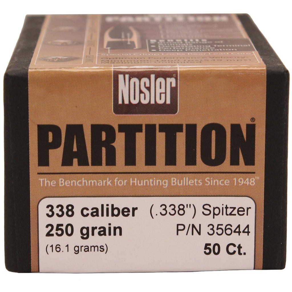 338 Caliber Bullets - Partition, 250 Grains, Spitzer, Per 50