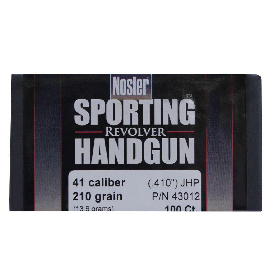 41 Caliber Bullets - Sporting Handgun, 210 Grains, Jacketed Hollow Point, Per 100