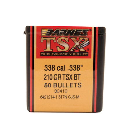 338 Caliber Bullets - Triple-Shock X, 210 Grains, Hollow Point Boat Tail Lead-Free, Per 50