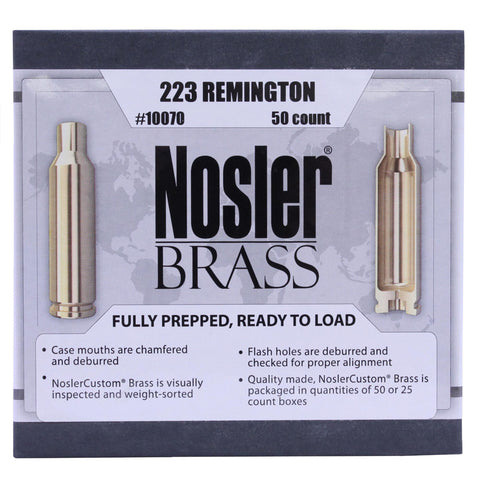 Custom Reloading Brass - 223 Remington, Per 50