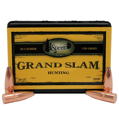 .30 Caliber Bullets - Grand Slam, (.308" Diameter), 150 Grains, Soft Point (SP), Per 50